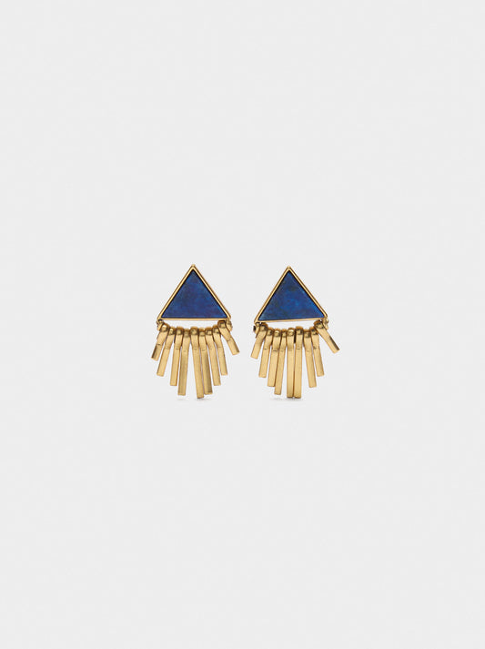 Triangle Earrings With Stone