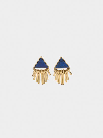 Triangle Earrings With Stone