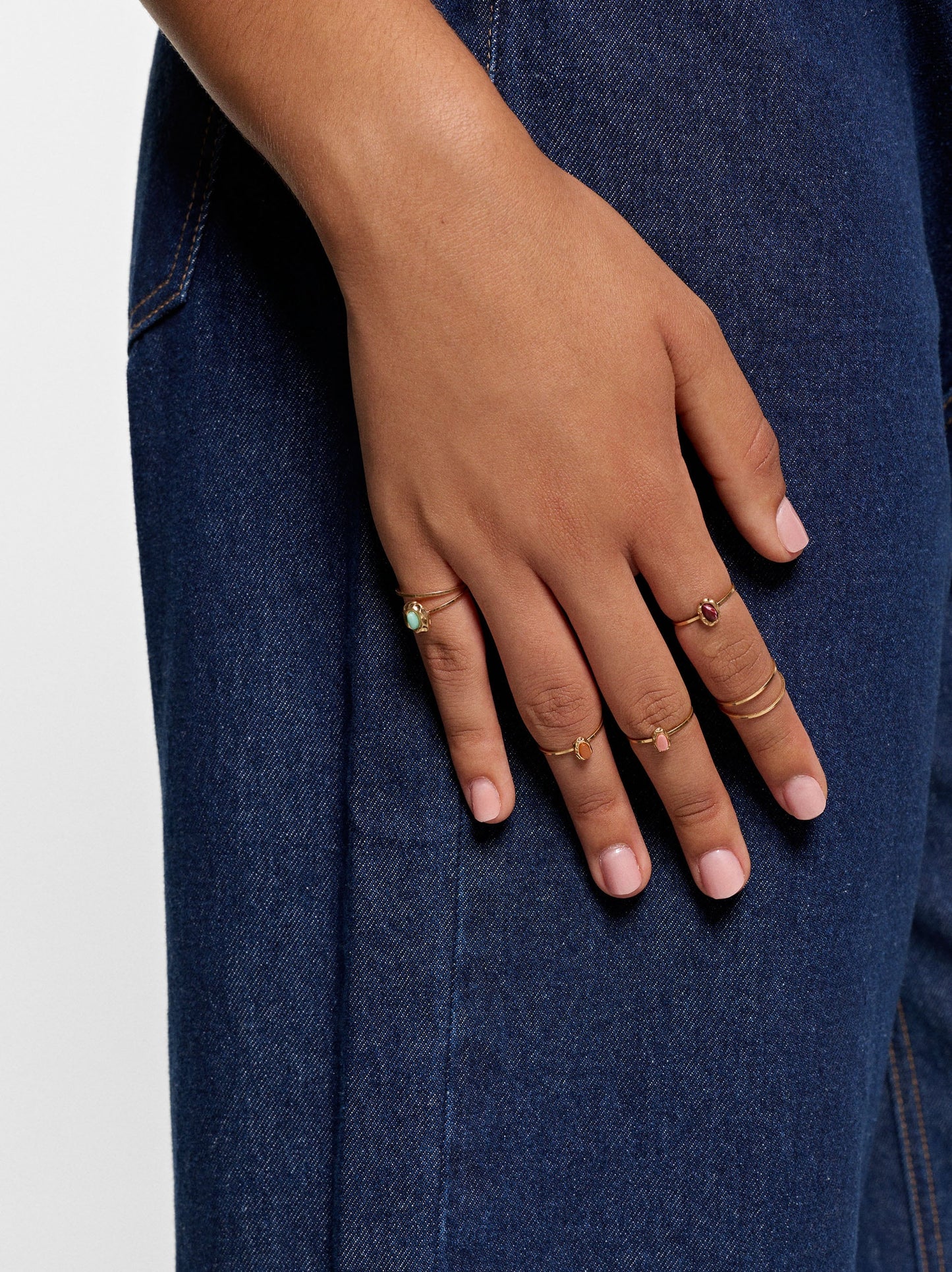 Set Of Rings With Stones