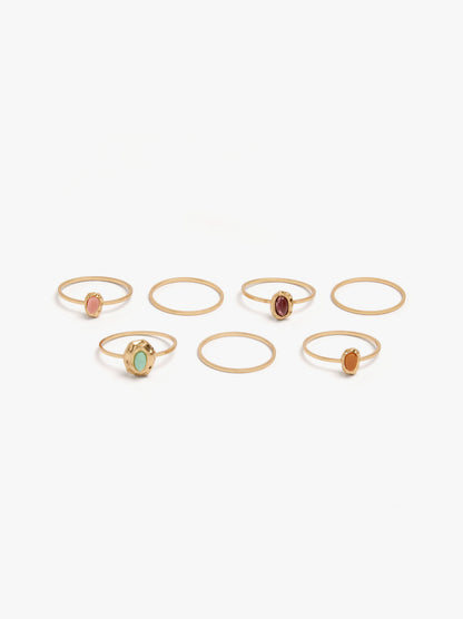 Set Of Rings With Stones