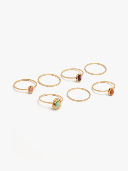 Set Of Rings With Stones