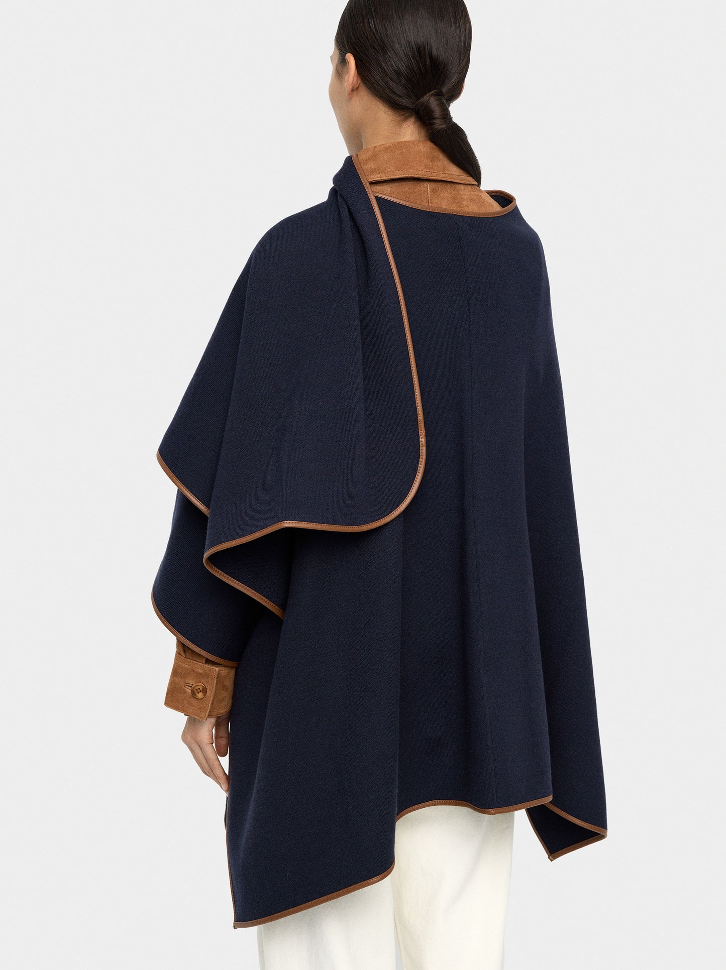 Knit Poncho With Seam Detail