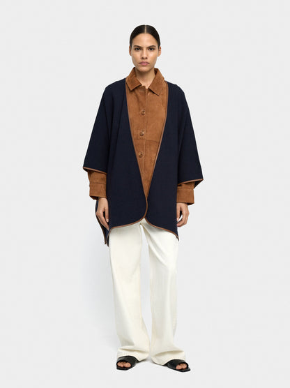 Knit Poncho With Seam Detail