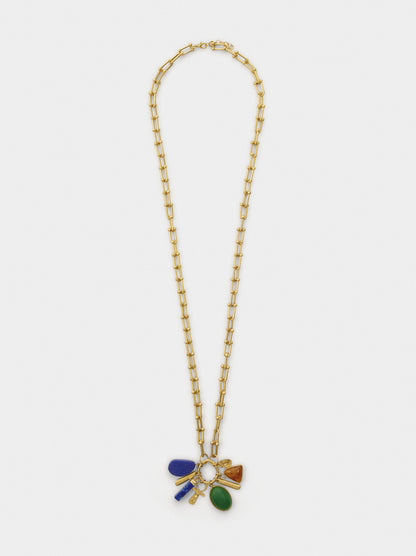 Necklace Of Links With Pendant Of Stones