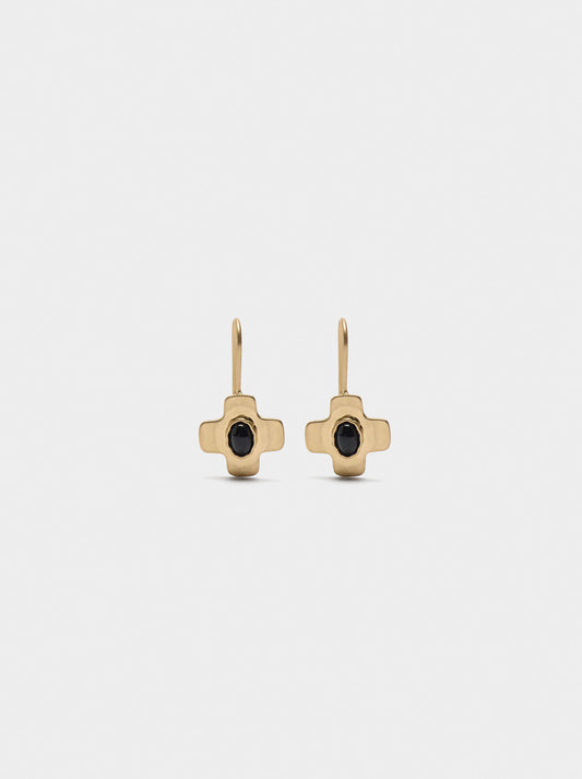 Cross Earrings With Stone