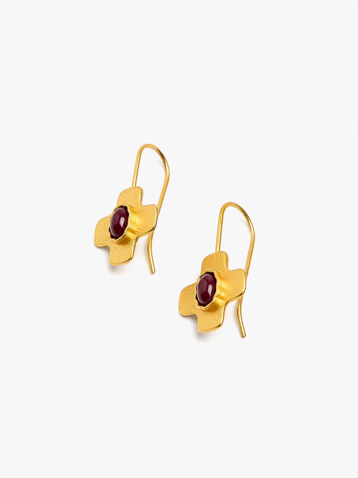 Cross Earrings With Stone