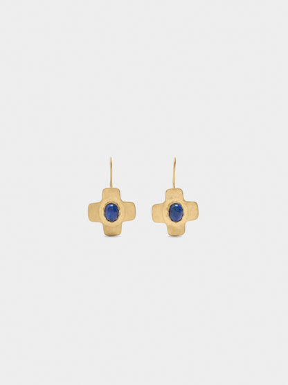 Cross Earrings With Stone