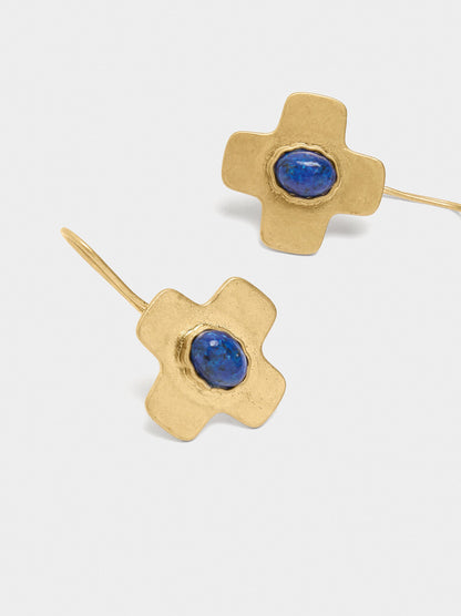 Cross Earrings With Stone