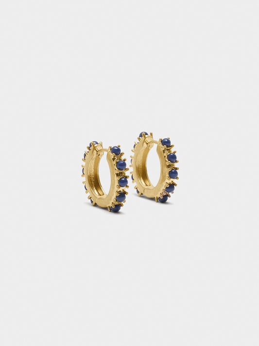 Hoop Earrings With Resin Spheres