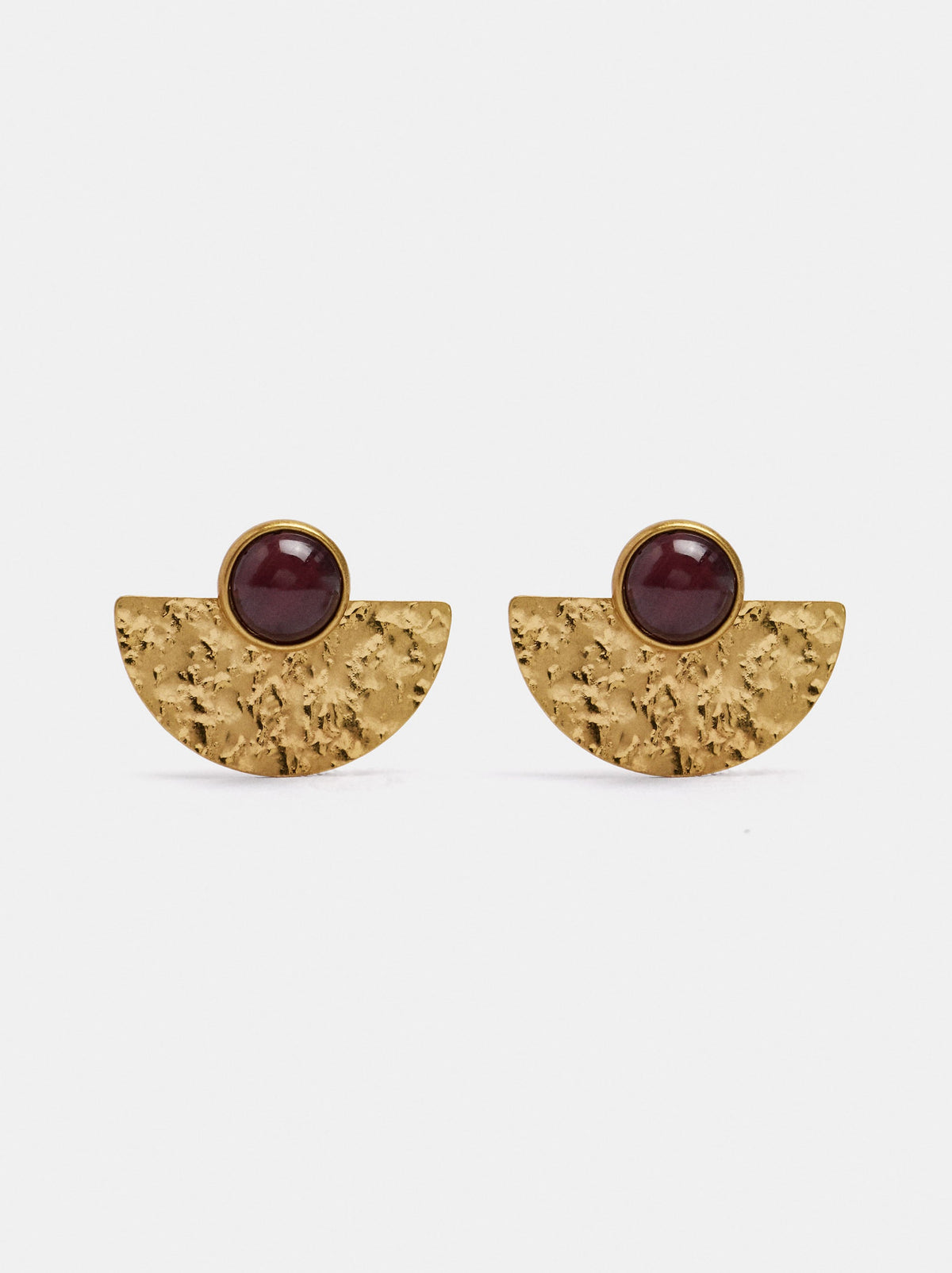 Fan Earrings With Resin