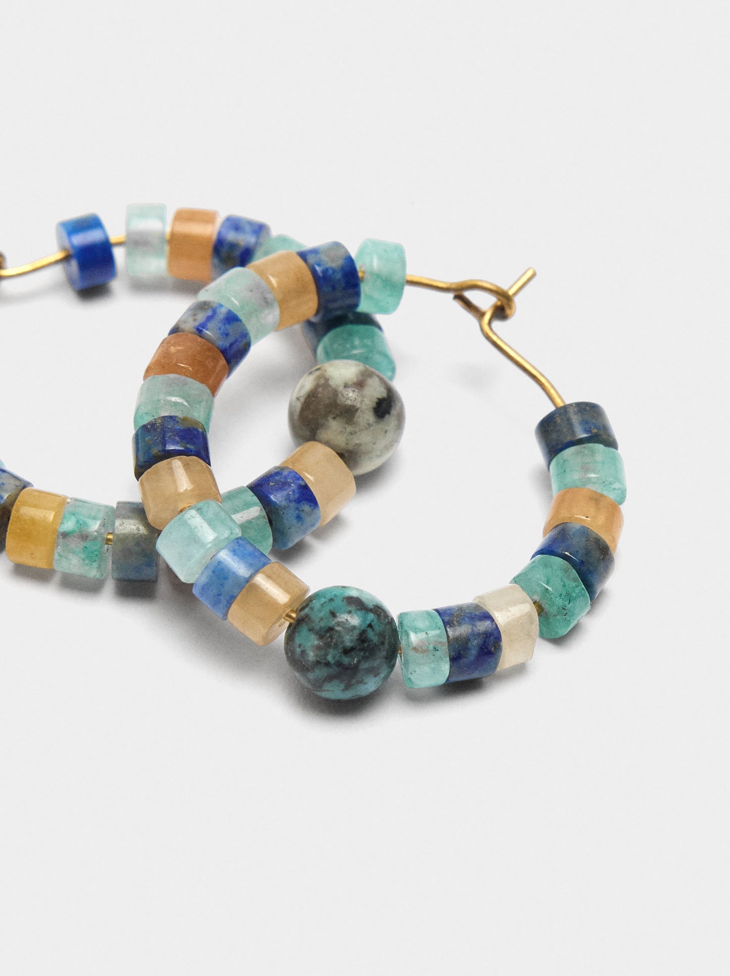 Medium Hoop Earrings With Stones