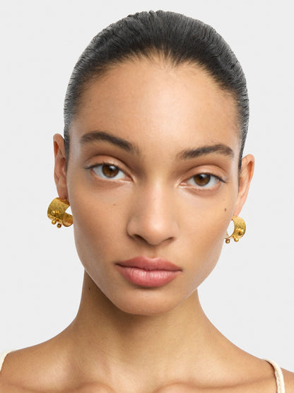 Open Golden Hoop Earrings