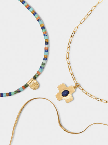 Set Of Three Necklaces With Stones