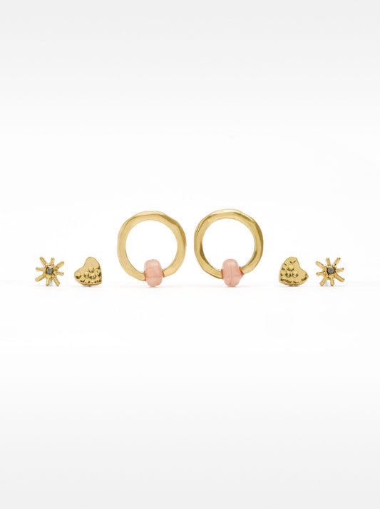 Set Of Gold Earrings