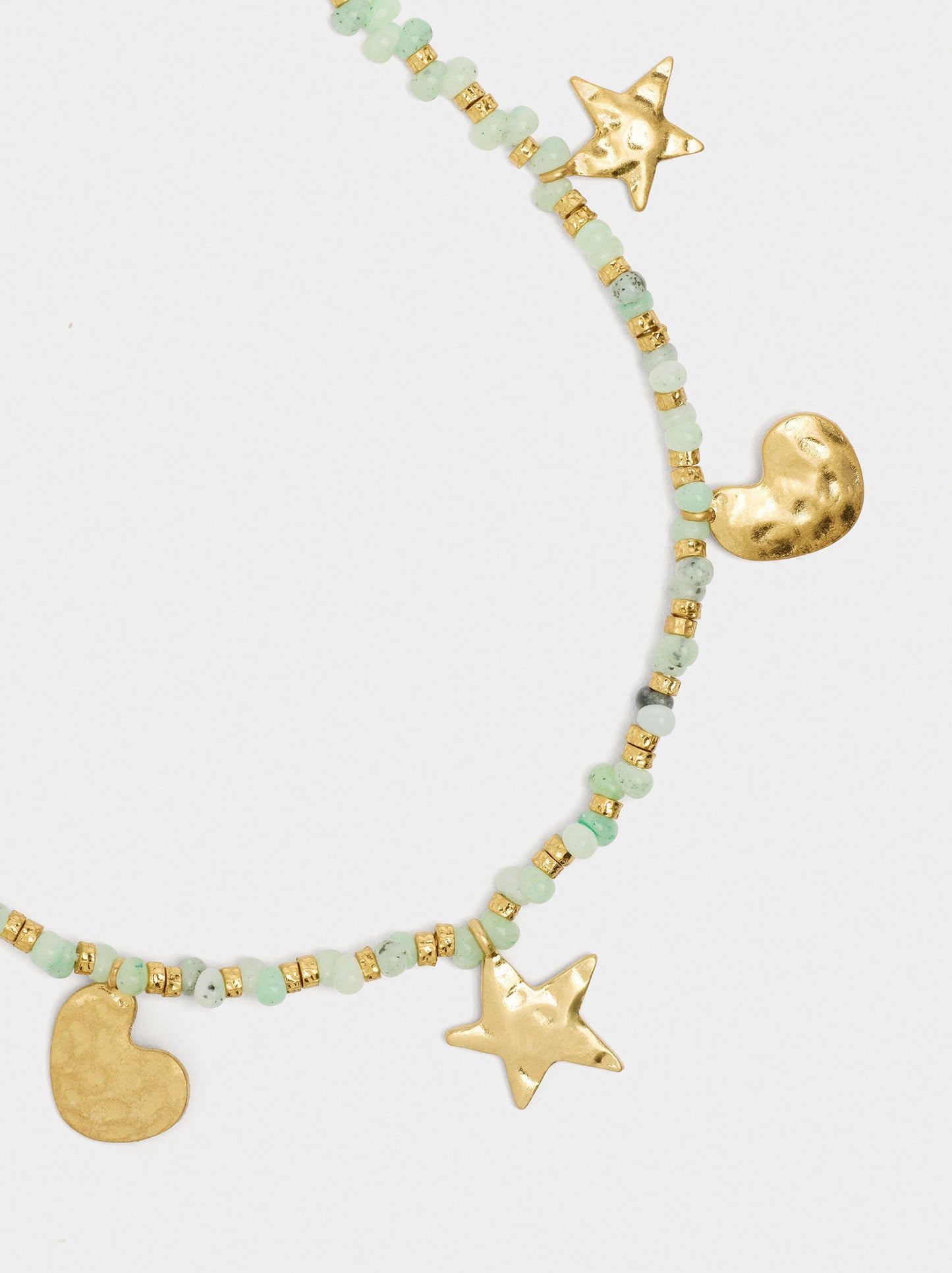 Necklace With Star And Heart Pendants