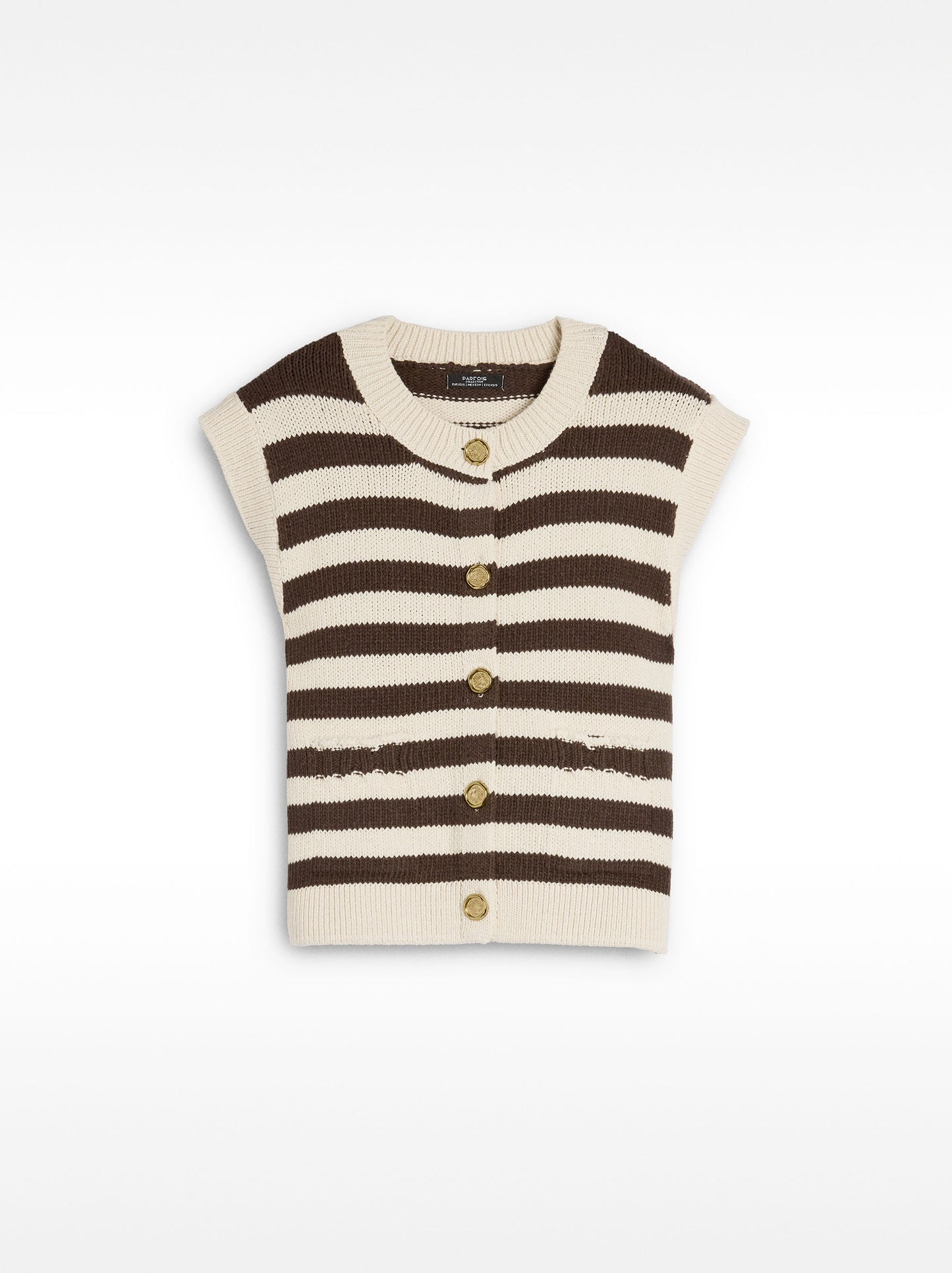 Knit Vest With Stripes