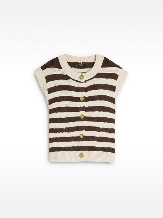 Knit Vest With Stripes