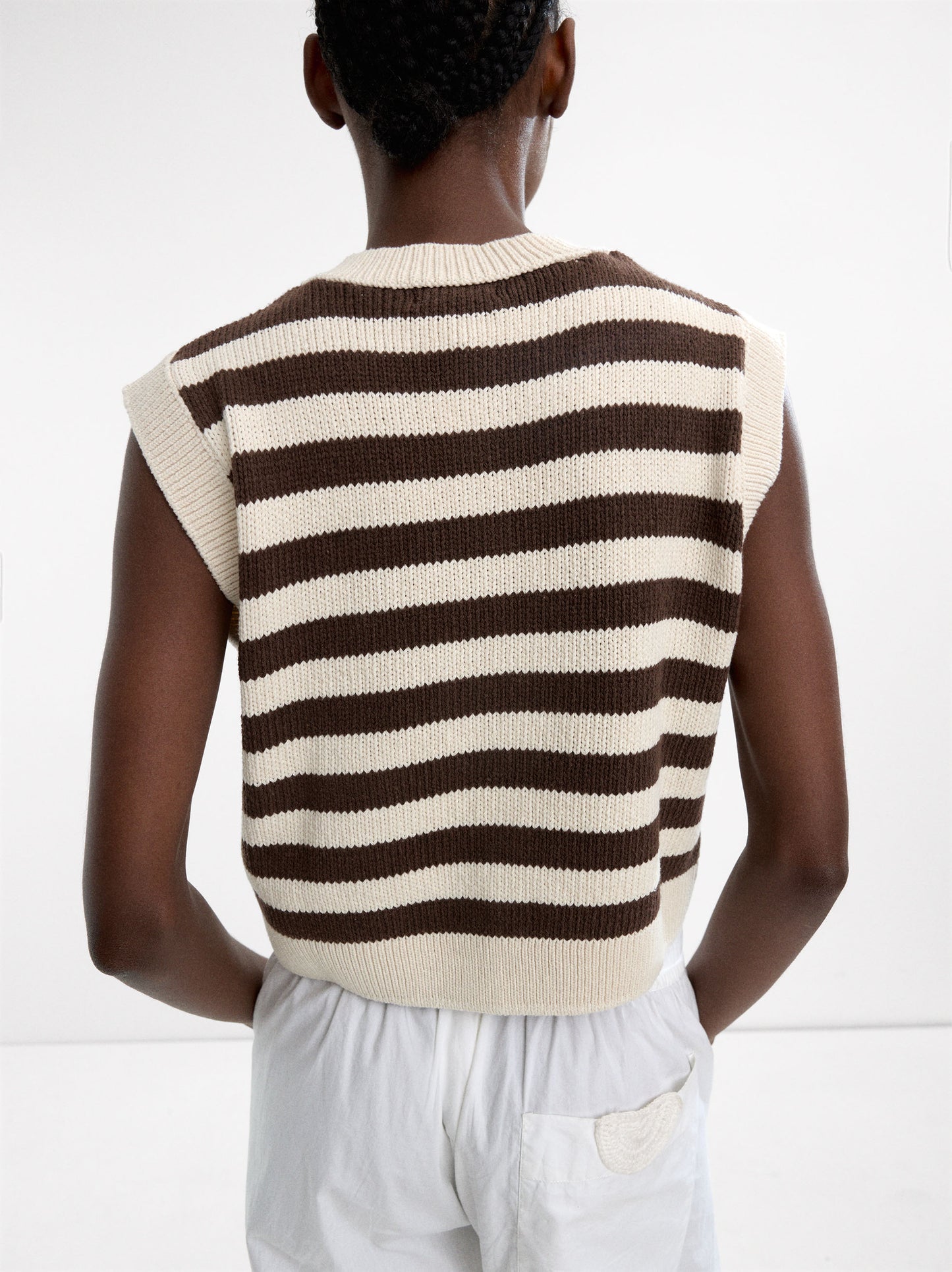 Knit Vest With Stripes