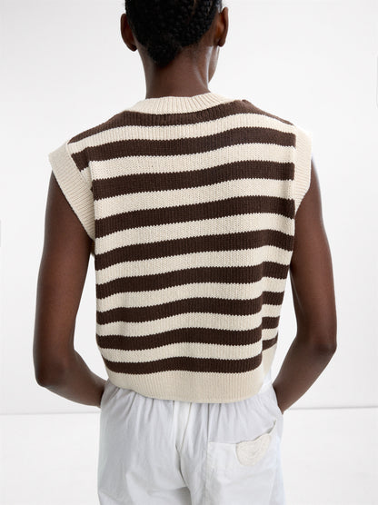 Knit Vest With Stripes