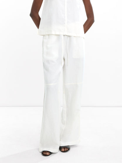 Trousers In A Linen And Lyocell Blend