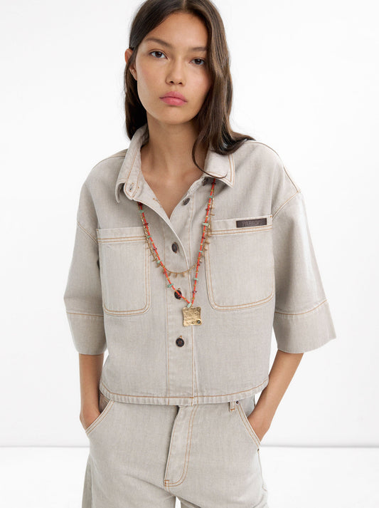 Denim Shirt With Pockets