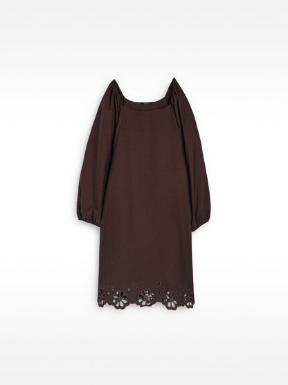 Short Dress With Embroidery 100% Cotton