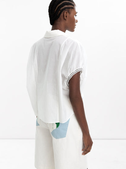 Dropped Sleeve Shirt With 100% Cotton