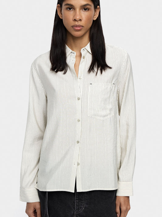 Long-Sleeved Shirt With Stripes
