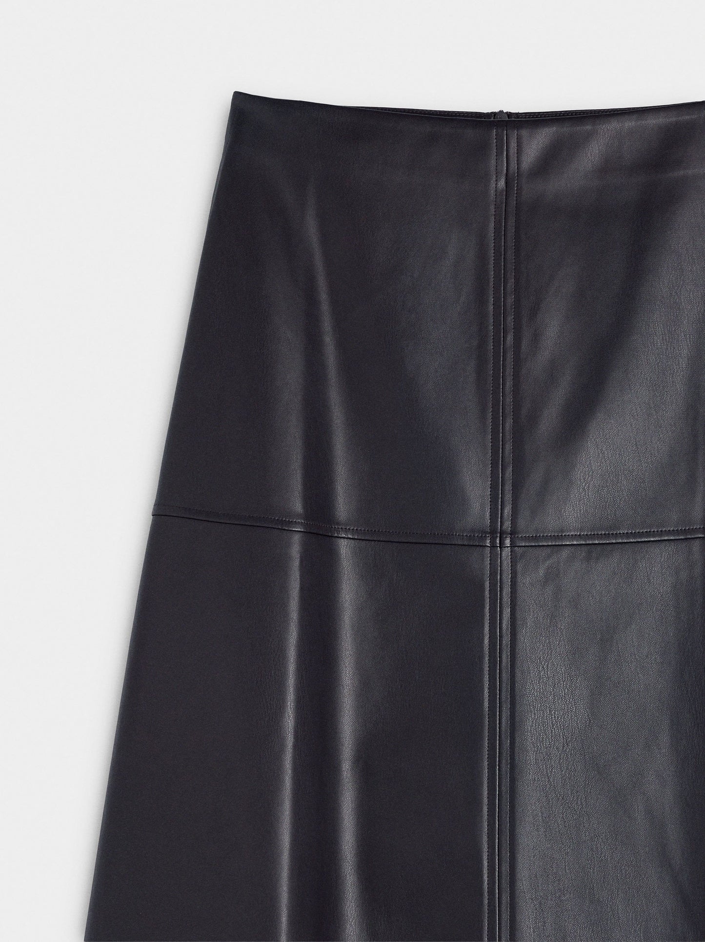 Long Leather-Effect Skirt