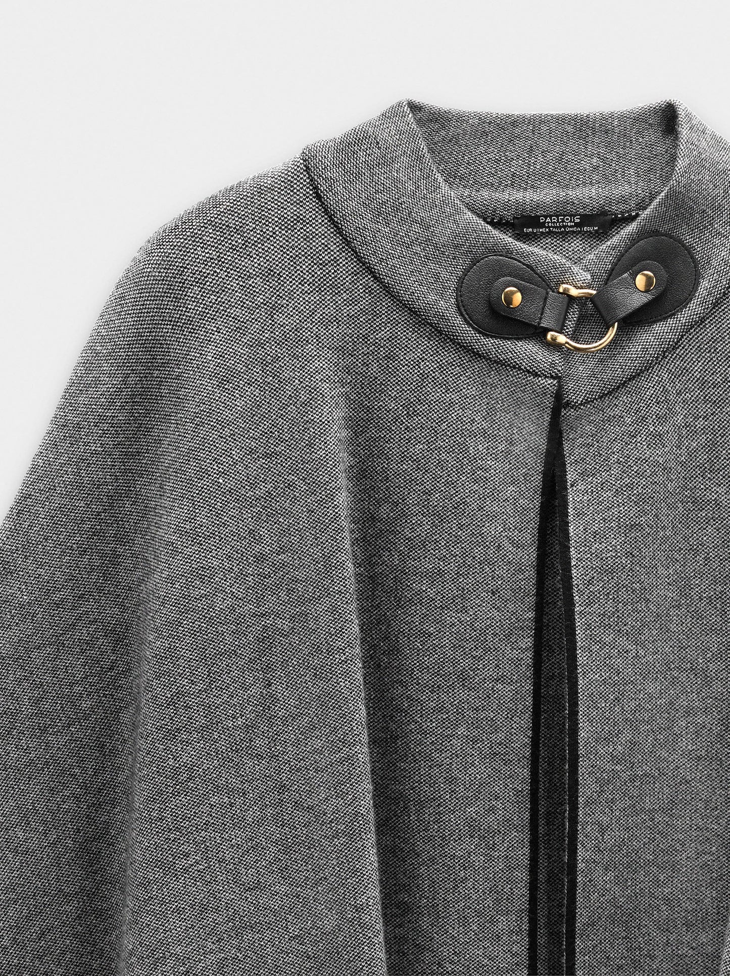 Knitted Poncho With Stitching Detail