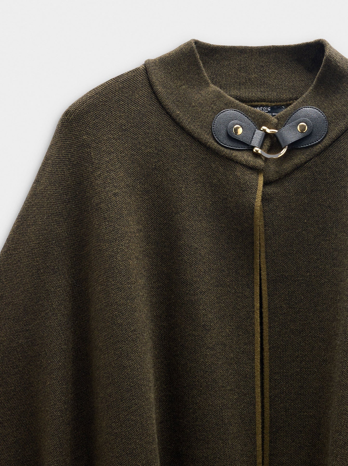 Knitted Poncho With Stitching Detail