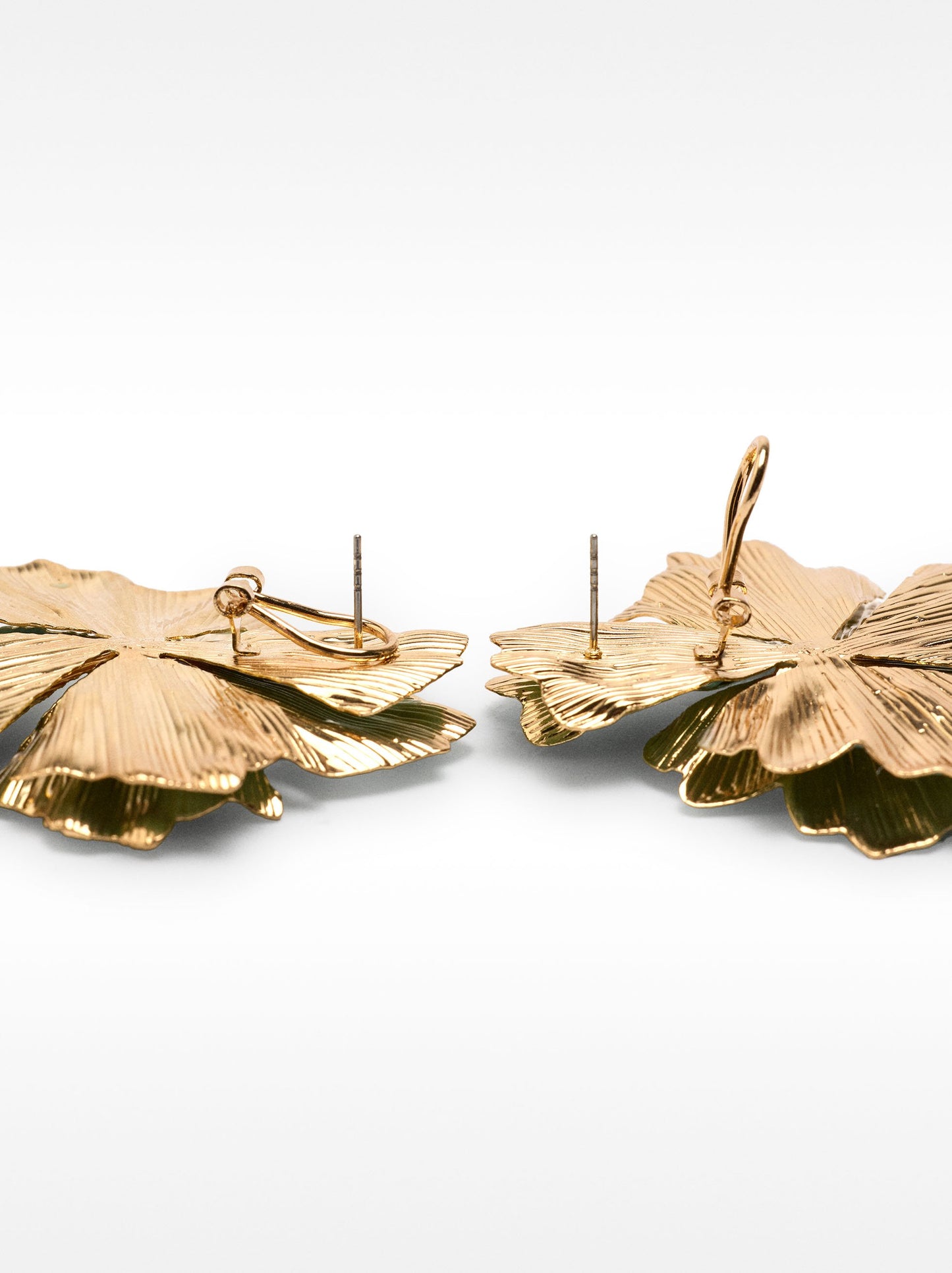 Maxi Double Flower Earrings With Enamel