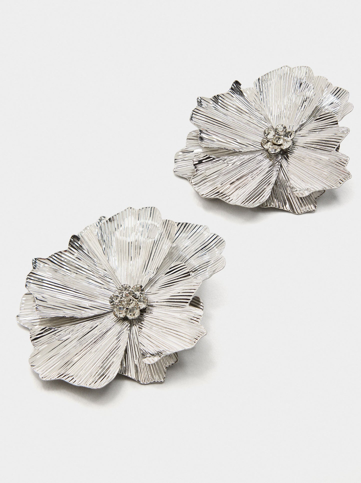 Maxi Double Flower Enamelled Earrings