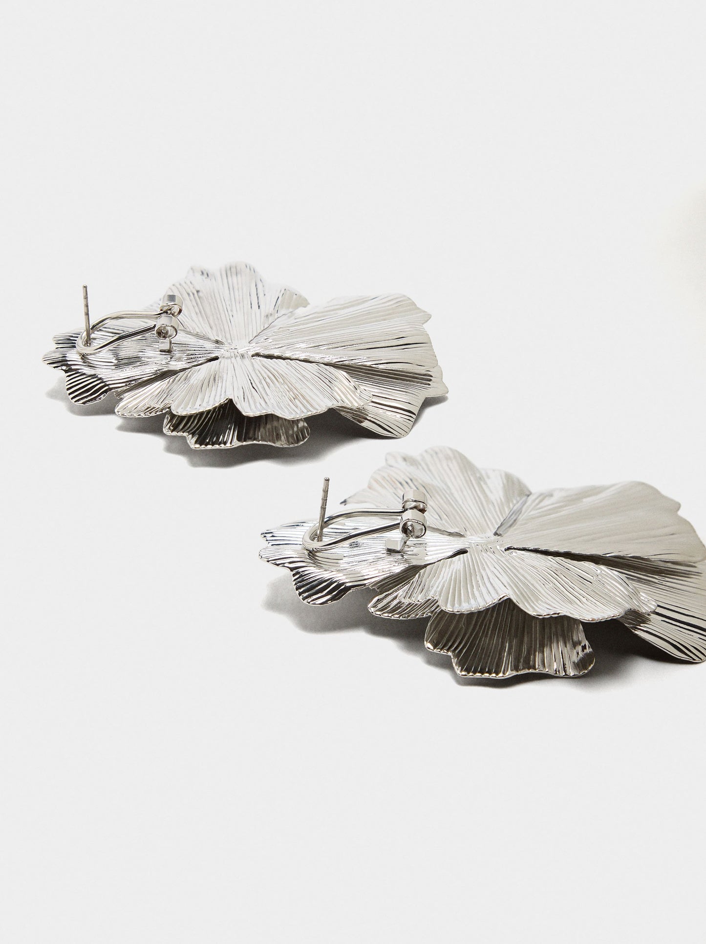 Maxi Double Flower Enamelled Earrings