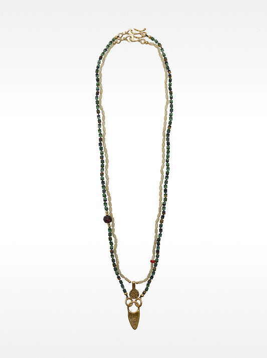 Set Of Necklaces With Stone And Ceramic Beads