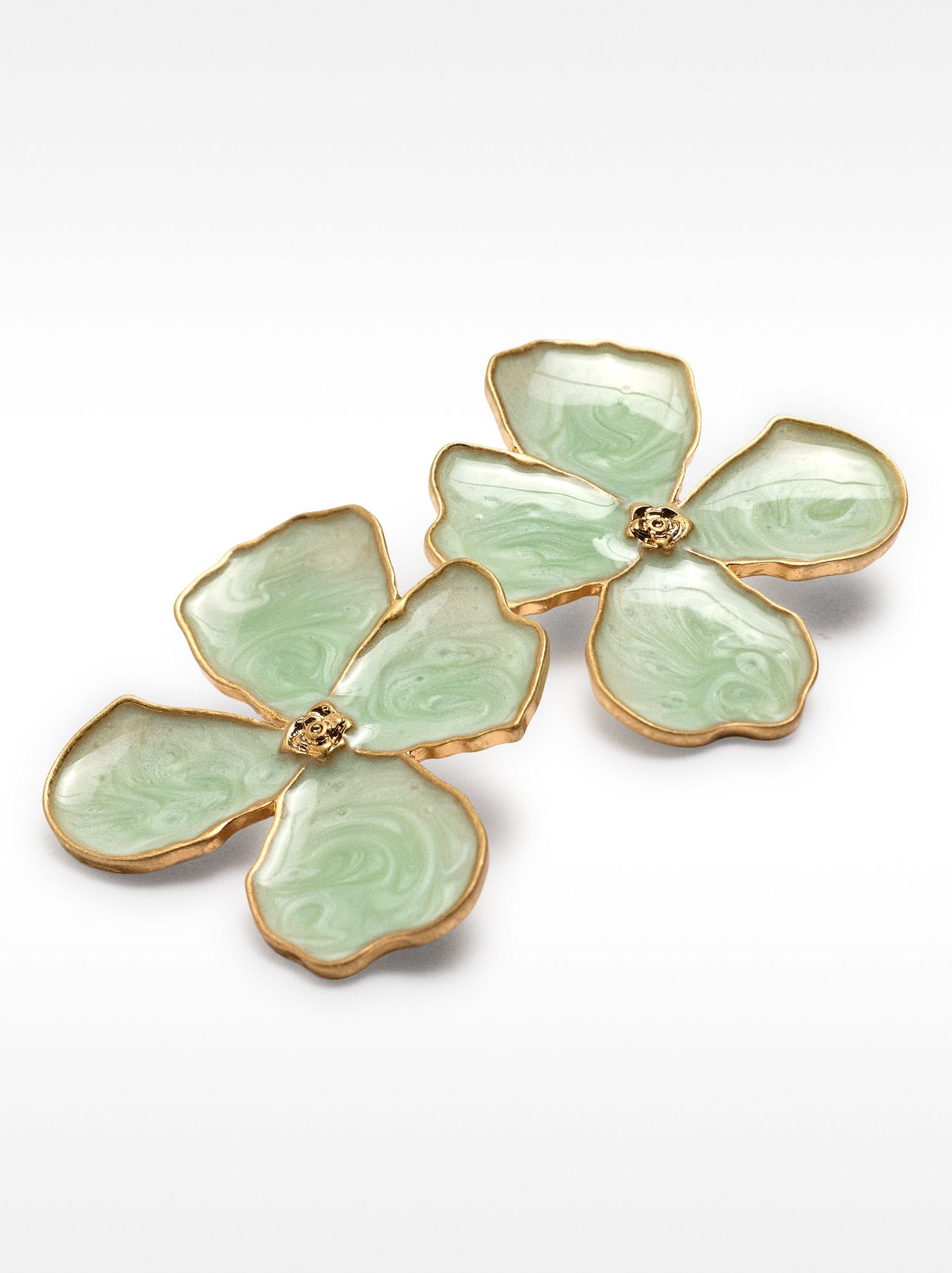 Maxi Flower Earrings With Enamel