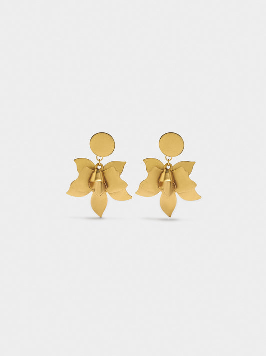 Maxi Earrings Golden Flower