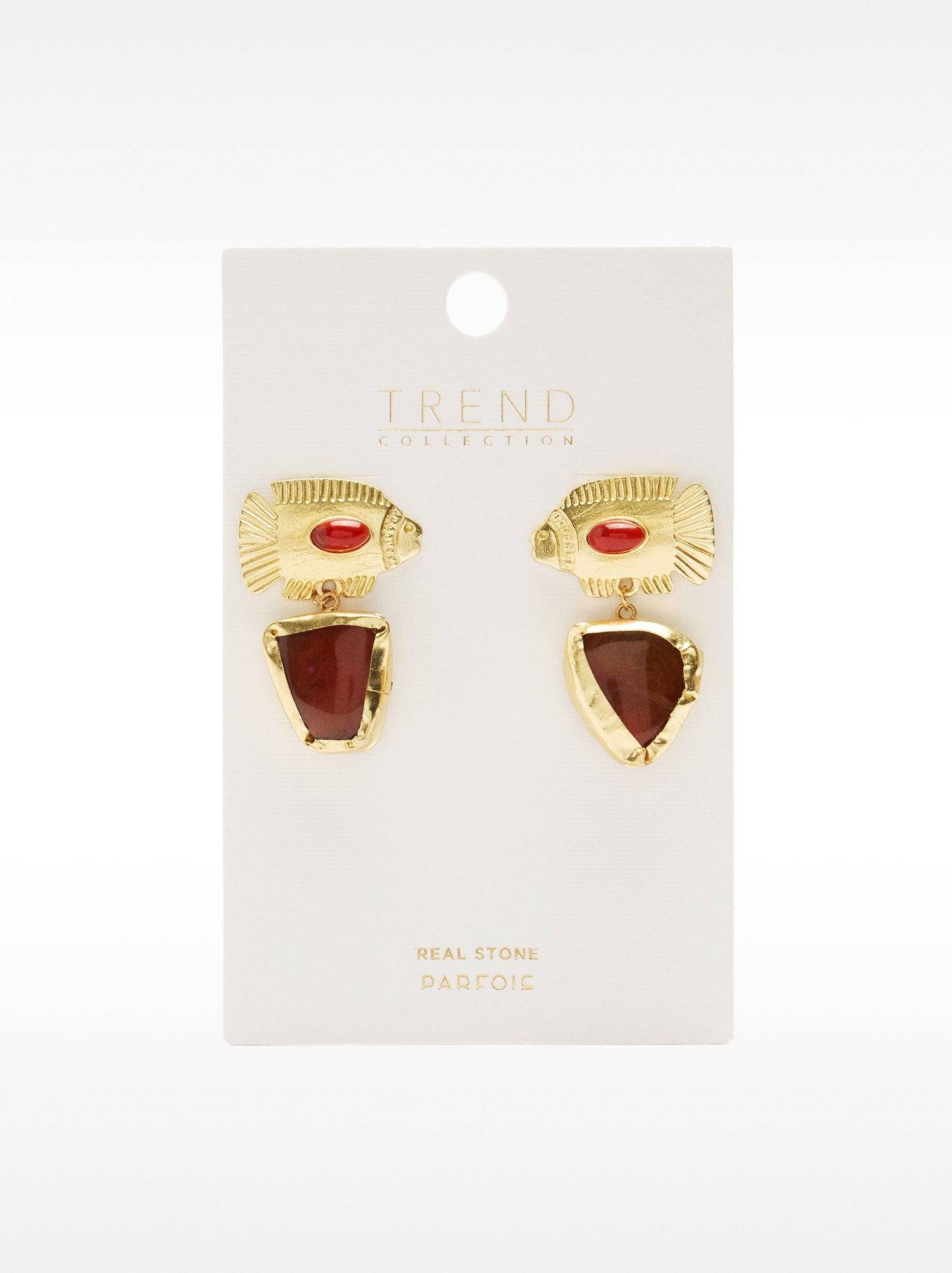 Fish Earrings With Stone