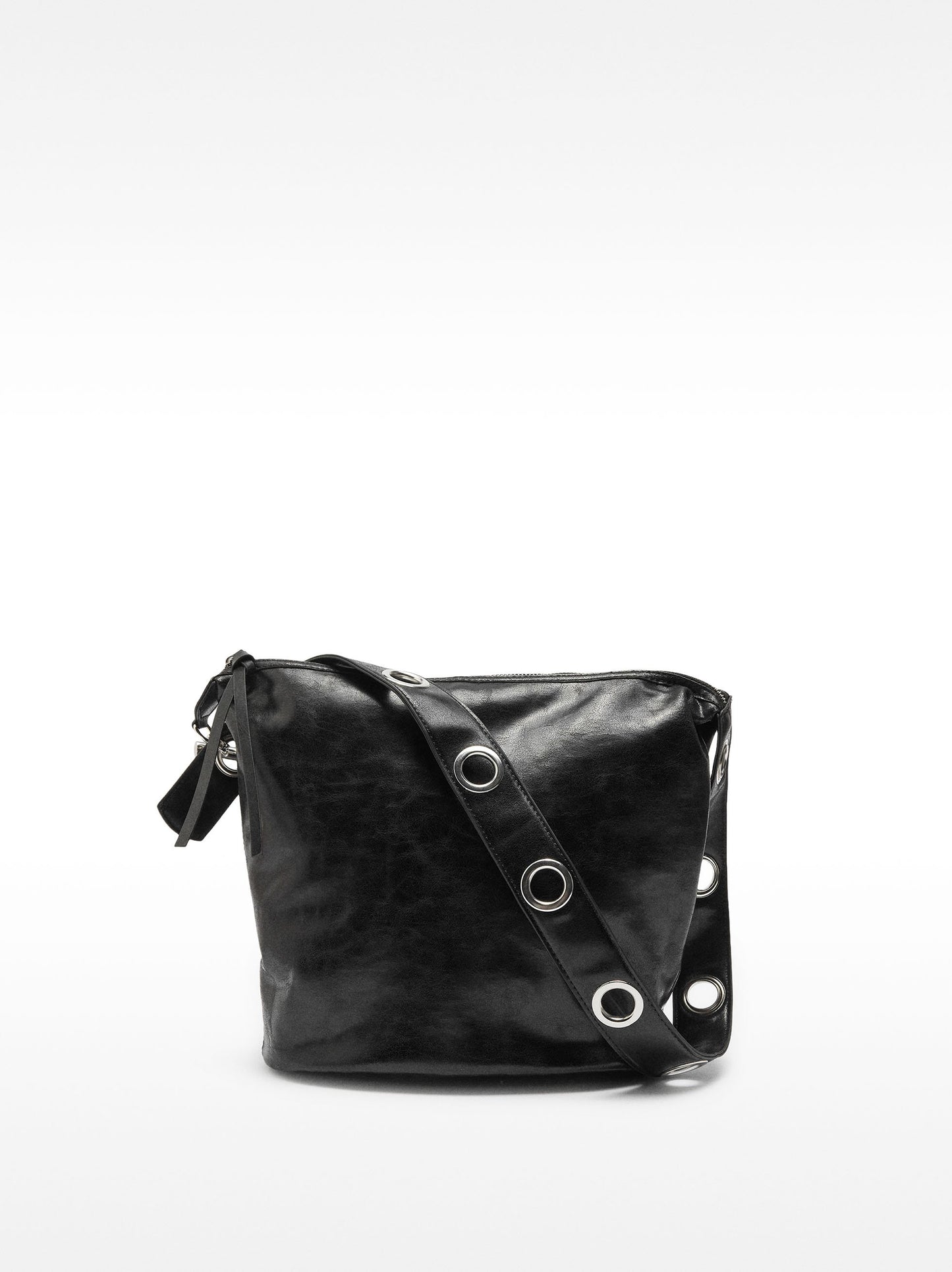 Shoulder Bag With Cracked Effect