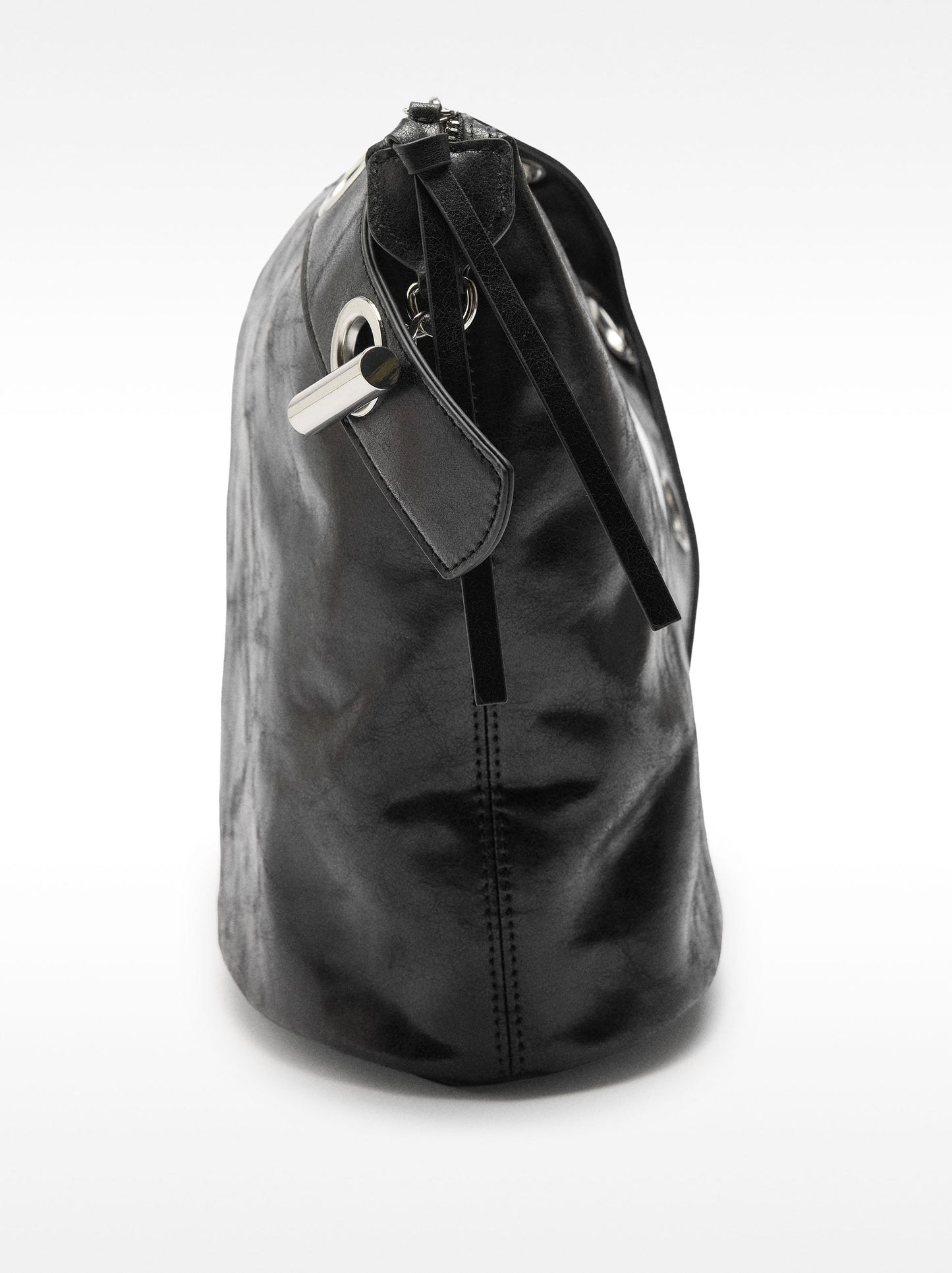 Shoulder Bag With Cracked Effect