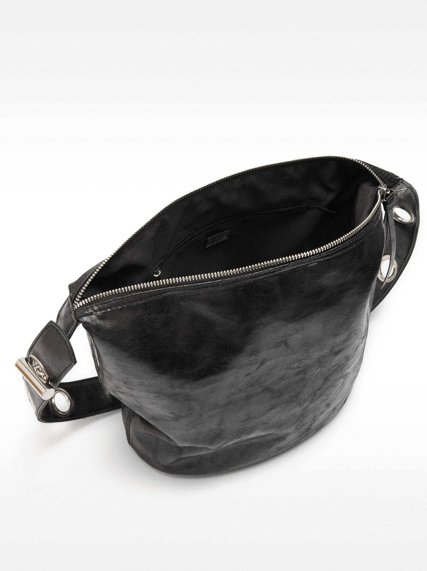 Shoulder Bag With Cracked Effect