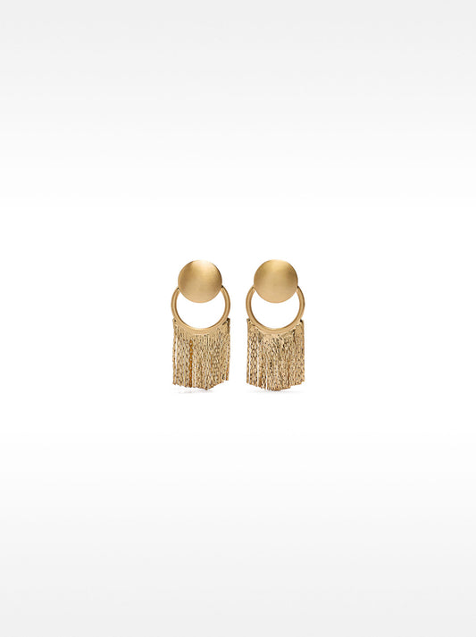 Round Earrings With Cascade Effect