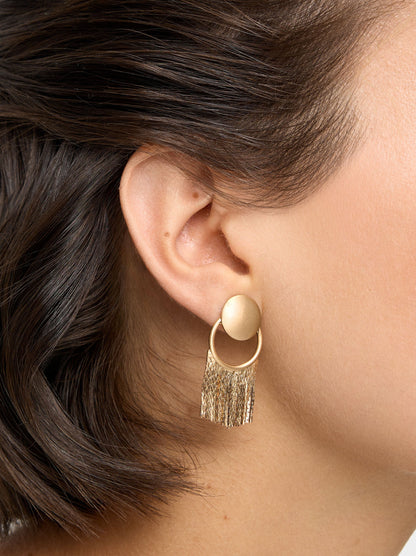 Round Earrings With Cascade Effect