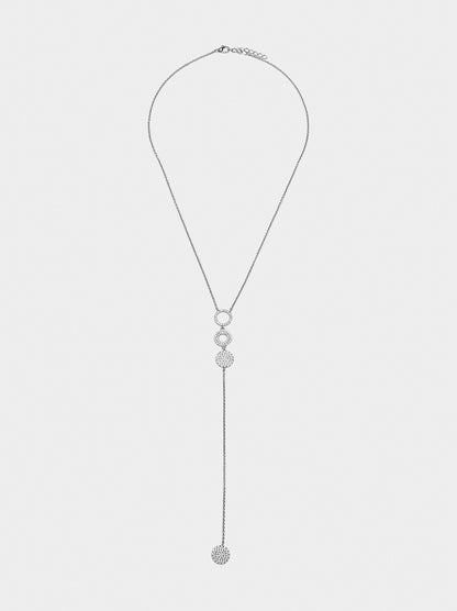 Pendant Necklace With Hoops And Cubic Zirconia