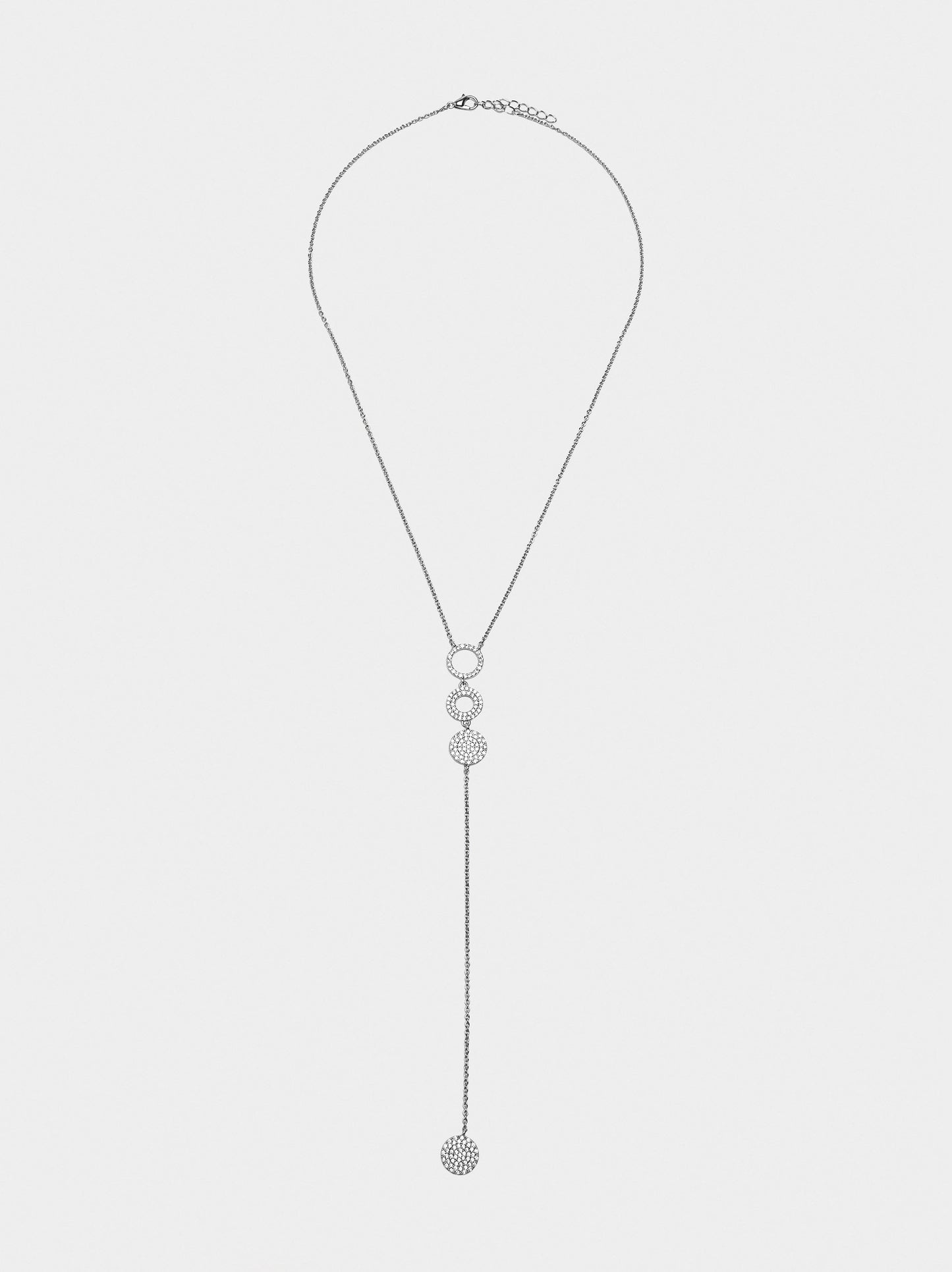 Pendant Necklace With Hoops And Cubic Zirconia