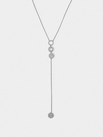Pendant Necklace With Hoops And Cubic Zirconia