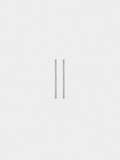 Bar Earrings With Zirconia