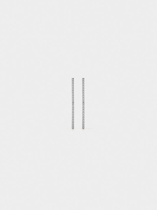 Bar Earrings With Zirconia