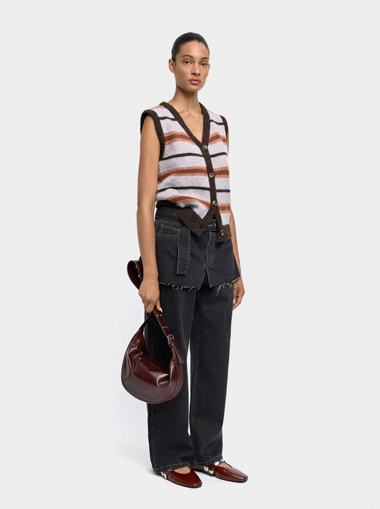 Knit Vest With Stripes