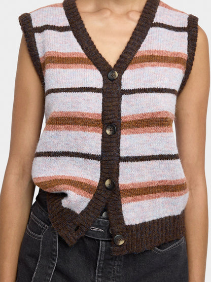 Knit Vest With Stripes